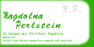 magdolna perlstein business card